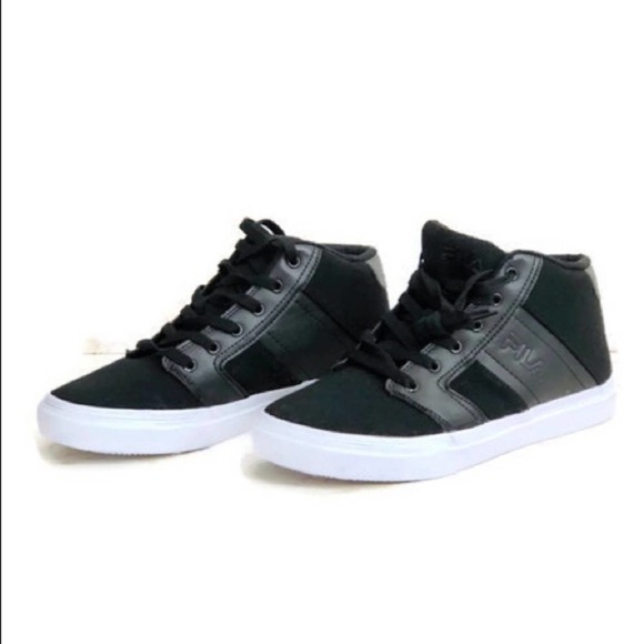 FILA Mid Top Fashion Casual Streetwear Sneakers Lace‎ Up Black - Picture 11 of 13
